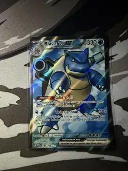 Pokemon Blastoise EX Full Art Ultra Rare Holo Card Sv: Scarlet & Violet 151 NM - Image 3