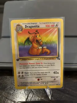 1999 Pokemon Dragonite 1st Edition 19/62 Base Set WOTC LP - Image 1