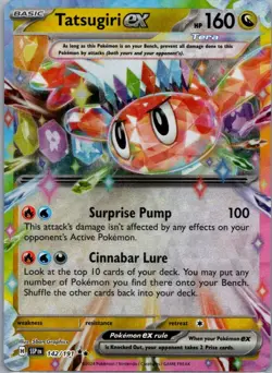 Tatsugiri ex 142/191 Double Rare Surging Sparks Pokemon Near Mint - Image 1