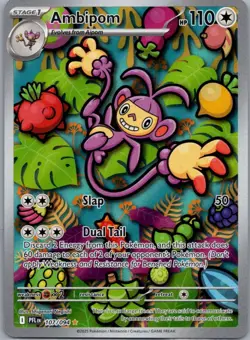 Ambipom 107/094 Illustration Rare Phantasmal Flames Pokemon Near Mint - Image 1