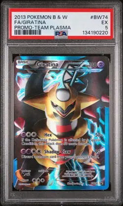 2011 Pokemon Black and White Star Promos Team Plasma Box Holo Giratina PSA 5 - Image 1