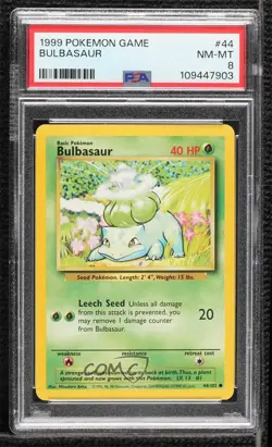 Bulbasaur Pokemon Base Set PSA 8 1999 - Image 1