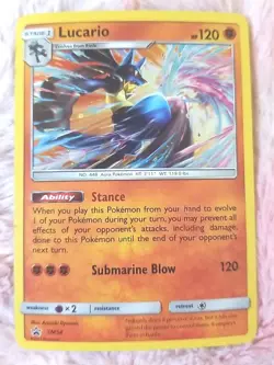 2017 Pokemon Lucario SM54 Cosmos Holo Promo - SM Black Star Promo - Image 1