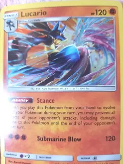 2017 Pokemon Lucario SM54 Cosmos Holo Promo - SM Black Star Promo - Image 4