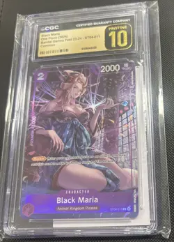 2024 ONE PIECE CCG BLACK MARIA BANDAI GAMES FEST STO4-011 CGC 10 PRISTINE C RC7 - Image 1