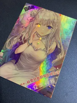 Emilia Re:Zero Life World NS-SSR017 Goddess Anime Waifu Card Girl TCG CCG Doujin - Image 3