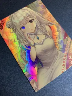 Emilia Re:Zero Life World NS-SSR017 Goddess Anime Waifu Card Girl TCG CCG Doujin - Image 4