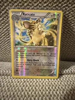 Raticate 88/122 Pokemon Card XY Breakpoint Rare Reverse Holo Foil TCG - Image 1