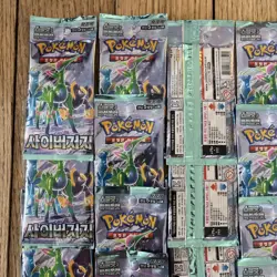 18 Pokemon Cards Korean Scarlet and Violet TempForces Cyber Judge Booster Pack - Image 2