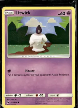 Pokemon Litwick 101/214 Lost Thunder Non Holo Common 2 Card Lot - Image 1