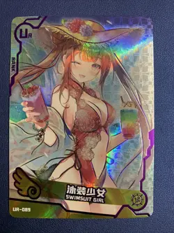 Swimsuit Girl UR089 Party Hot Maiden 4 Goddess Waifu Card Girl Holo Doujin Anime - Image 1
