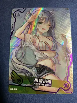 Hatsune Miku Vocaloid Diva UR114 Swimsuit Goddess Waifu Card Girl Doujin Anime - Image 1