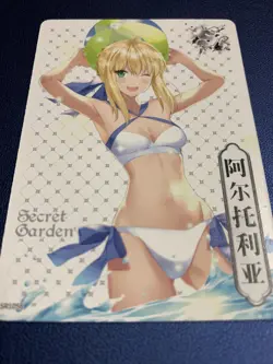 Saber Fate Order FGO Swimsuit Secret Garden Goddess Waifu Card Girl Doujin Anime - Image 5