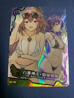 Genshin Impact Yae Miko Raiden UR Swimsuit Goddess Waifu Card Girl Doujin Anime - Image 1