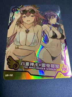 Genshin Impact Yae Miko Raiden UR Swimsuit Goddess Waifu Card Girl Doujin Anime - Image 5