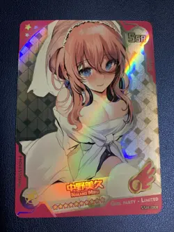 Miku Nakano Quintuplets Foil Swimsuit Goddess Waifu Card Girl Holo Doujin Anime - Image 1
