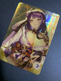 Raiden Shogun Genshin Impact Foil SSR Goddess Doujin TCG Anime Waifu Card Girl - Image 3
