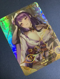 Raiden Shogun Genshin Impact Foil SSR Goddess Doujin TCG Anime Waifu Card Girl - Image 4