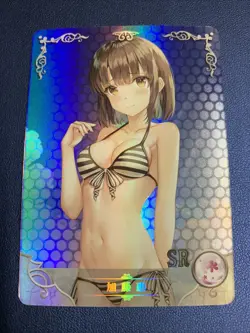 Megumi Kato Hot Boring 113 Holo Foil SR Goddess Doujin TCG Anime Waifu Card Girl - Image 1