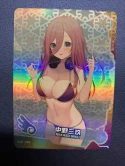 Miku Nakano Quintuplets Cute 190 Swimsuit Goddess Waifu Card Girl Doujin Anime - Image 1