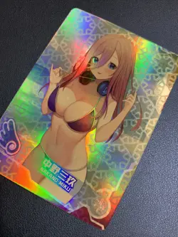 Miku Nakano Quintuplets Cute 190 Swimsuit Goddess Waifu Card Girl Doujin Anime - Image 3