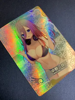 Miku Nakano Quintuplets Cute 190 Swimsuit Goddess Waifu Card Girl Doujin Anime - Image 4