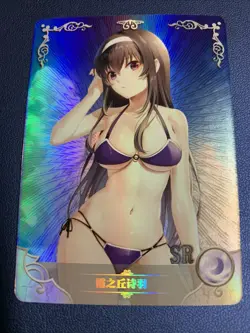 Utaha Kasumigaoka Swim 111 Holo Foil SR Goddess Doujin TCG Anime Waifu Card Girl - Image 1