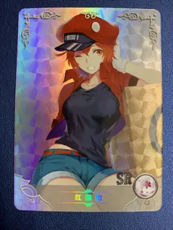 Red Blood Cells Work 135 SR Holo Foil Goddess Doujin TCG Anime Waifu Card Girl - Image 1