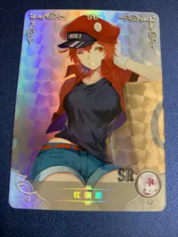 Red Blood Cells Work 135 SR Holo Foil Goddess Doujin TCG Anime Waifu Card Girl - Image 5