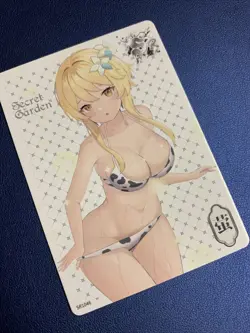 Lumine Genshin SR 46 Swimsuit Secret Garden Goddess Waifu Card Girl Doujin Anime - Image 4