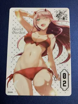 Zero Two Darling 02 Swimsuit Secret Garden Goddess Waifu Card Girl Doujin Anime - Image 1