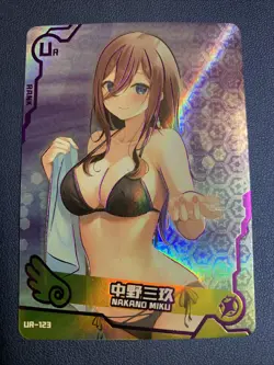 Miku Nakano Quintuplets Hot UR123 Swimsuit Goddess Waifu Card Girl Doujin Anime - Image 1