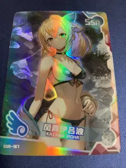 Iroha Kazama Hololive Holo Foil Swimsuit Goddess Waifu Card Girl Doujin Anime - Image 5