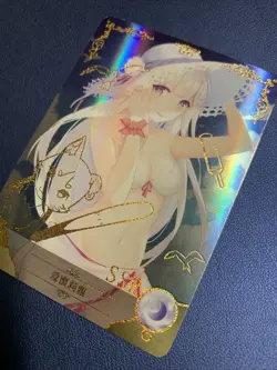 Emilia Re:zero 98 Life Holo Foil SSR Goddess Doujin TCG Anime Waifu Card Girl - Image 3