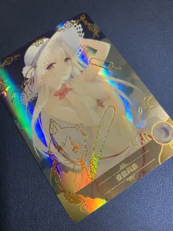 Emilia Re:zero 98 Life Holo Foil SSR Goddess Doujin TCG Anime Waifu Card Girl - Image 4