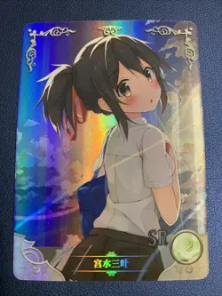 Mitsuha Miyamizu Your Name Holo Foil Goddess Doujin TCG Anime Waifu Card Girl - Image 1