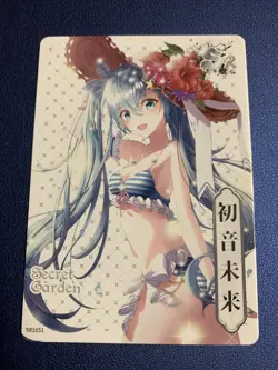 Hatsuno Miku Diva 51 Swimsuit Secret Garden Goddess Waifu Card Girl Doujin Anime - Image 1
