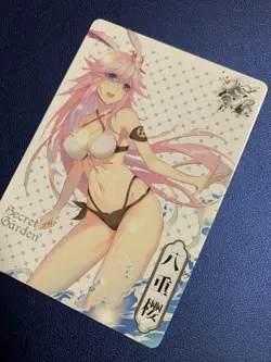 Sakura Yae Honkai 52 Swimsuit Secret Garden Goddess Waifu Card Girl Doujin Anime - Image 3