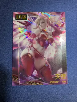 Pink Mercy Overwatch NS-UR012 Heavenly Goddess Anime Waifu Card Girl TCG Foil NM - Image 1