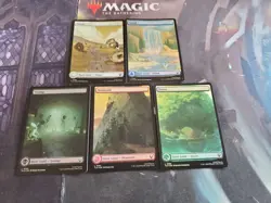 Mtg. Avatar The Last Airbender Full Art Basic Land Set. Foil. #292-296. Nm - Image 1