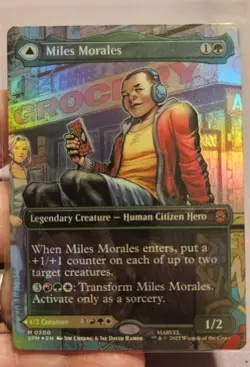 🔥 MTG - Miles Morales / Ultimate Spider-Man - #200 Mythic FOIL Borderless NM 🔥 - Image 1