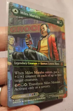 🔥 MTG - Miles Morales / Ultimate Spider-Man - #200 Mythic FOIL Borderless NM 🔥 - Image 2