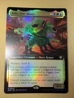 MTG Felix Five-Boots (42/396) Outlaws of Thunder Junction Commander LP FOIL - Image 1