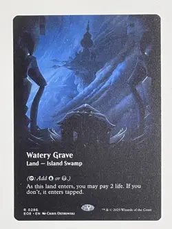 x1 Watery Grave EOE Edge of Eternities MTG 286 Borderless - Image 1