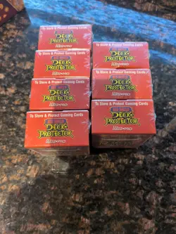 SEVEN SEALED BOXES Vintage 1997 Ultra Pro Red Shield Deck Protector 100 Sleeves - Image 2