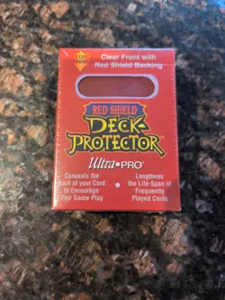 SEVEN SEALED BOXES Vintage 1997 Ultra Pro Red Shield Deck Protector 100 Sleeves - Image 3