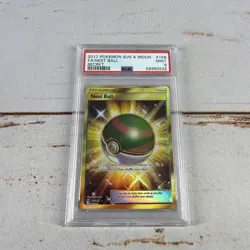 PSA 9 Nest Ball Secret Rare – Pokemon Sun & Moon #158 - Image 1