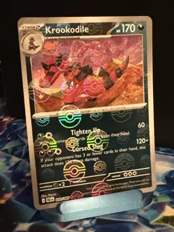 Krookodile (Poke Ball Pattern) 059/086 Sv: Black Bolt Holo Near Mint Pokemon TCG - Image 1