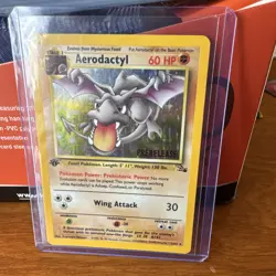 Pokemon Aerodactyl (Prerelease Stamp 1st Edition) 01/62 Wotc Promo Holo Fossil - Image 1