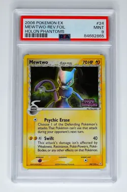 2006 Pokemon EX Holon Phantoms 🔮 24 Mewtwo Rev Holo PSA 9 MINT LOW POP English - Image 1
